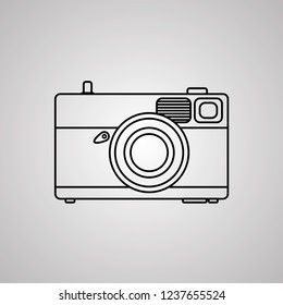 Photo camera icon vector illustration Linear symbol