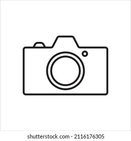 icono de cámara fotográfica, vector, ilustración, 10 pasos
