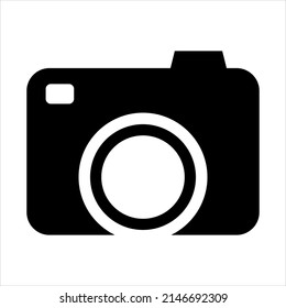 Photo camera icon. Vector illustration isolated on white background