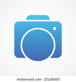 Photo Camera icon, vector illustration. Simple Flat Metro design style. ESP10