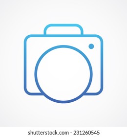 Photo Camera icon, vector illustration. Simple Flat Metro design style. ESP10
