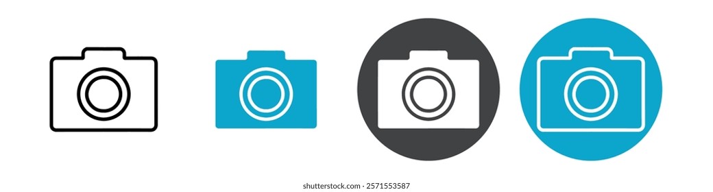 photo camera icon Vector illustration in black