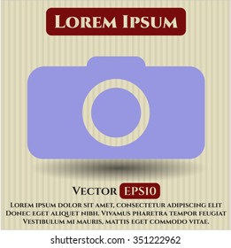 Ilustración vectorial de icono de cámara fotográfica