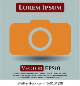 Ilustración vectorial de icono de cámara fotográfica