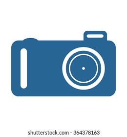 photo camera icon, vector illustration. Flat design style
