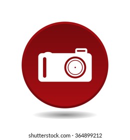 photo camera icon, vector illustration. Flat design style