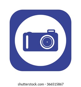 photo camera icon, vector illustration. Flat design style