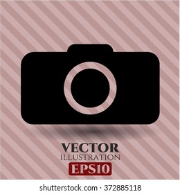 Ilustración vectorial de icono de cámara fotográfica