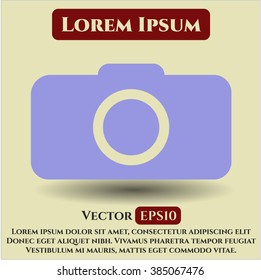 Photo camera icon vector illustration