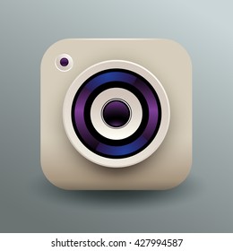 Photo Camera Icon : Vector Illustration