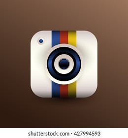 Photo Camera Icon : Vector Illustration