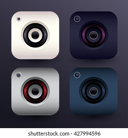 Photo Camera Icon : Vector Illustration