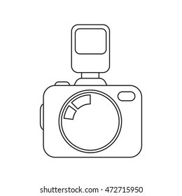 Photo camera icon of vector illustration for web and mobile
