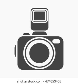 Photo camera icon of vector illustration for web and mobile