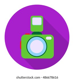 Photo camera icon of vector illustration for web and mobile