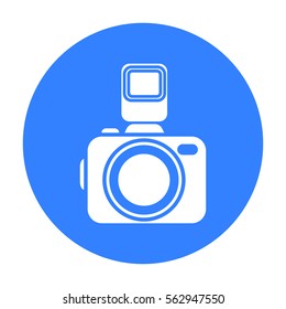 Photo camera icon of vector illustration for web and mobile