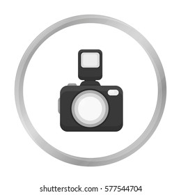 Photo camera icon of vector illustration for web and mobile