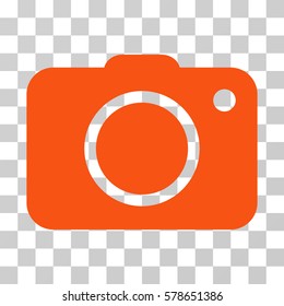 Photo Camera icon. Vector illustration style is flat iconic symbol, orange color, transparent background. Designed for web and software interfaces.