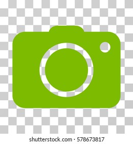 Photo Camera icon. Vector illustration style is flat iconic symbol, eco green color, transparent background. Designed for web and software interfaces.