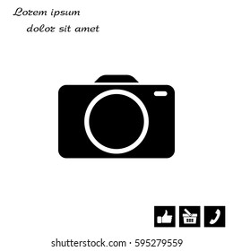 photo camera icon. vector illustration