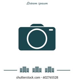 photo camera icon. vector illustration