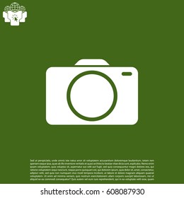 photo camera icon. vector illustration