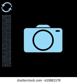 photo camera icon. vector illustration