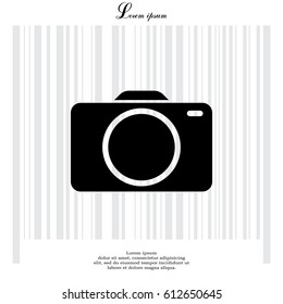 photo camera icon. vector illustration