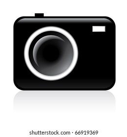 Photo camera icon - Vector illustration on white background