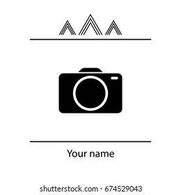 photo camera icon. vector illustration
