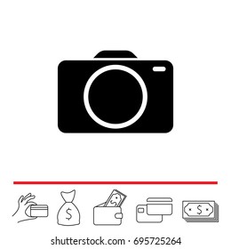 photo camera icon. vector illustration