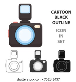 Photo camera icon of vector illustration for web and mobile