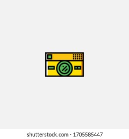 photo camera icon vector illustrator sign