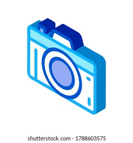 Photo Camera Icon Vector. Isometric Photo Camera sign. color isolated symbol illustration