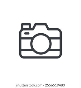 Photo camera icon Vector logo outline