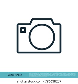 Photo Camera Icon Vector Logo Template Illustration Design. Vector EPS 10.
