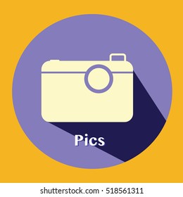 Photo camera icon vector - mock up. Trendy vector symbol for website design, web button, mobile app. Logo illustration