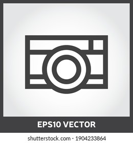 Photo camera icon vector. Party Season icon in flat design. Eps 10 vector illustration.
