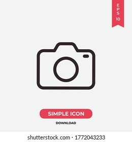 Photo camera icon vector. Photography sign