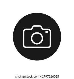 Photo camera icon vector. Photography sign