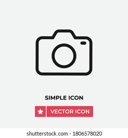 Photo camera icon vector. Photography sign