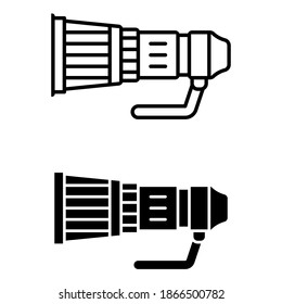
Photo camera icon vector set. Photography studio illustration sign collection. film symbol.