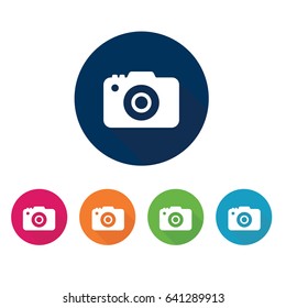 Photo camera icon. Vector set for design.