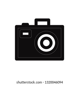 photo camera icon vector simple
