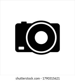 Icono de cámara fotográfica, vector de cámara fotográfica, señal simple de cámara fotográfica.
