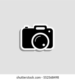 Photo camera  icon - vector  sticker
