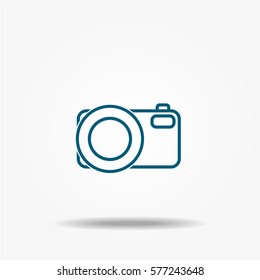 Photo camera icon, vector symbol