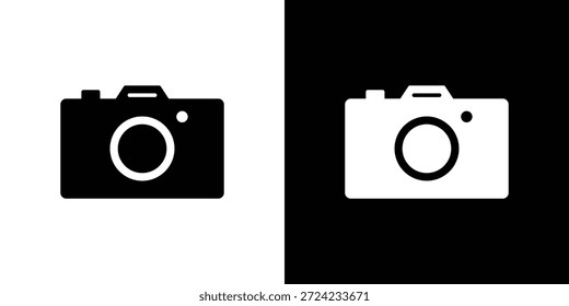 Foto-Kamera-Symbol. Vektorvorlage. Konzept Icon flaches Design.