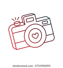 Icono de cámara fotográfica con fondo blanco Vector ilustración de stock