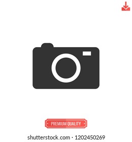 Photo camera icon,camera vector,capture sign isolated on white background,simple photography illustration for graphic design, web and mobile platforms.